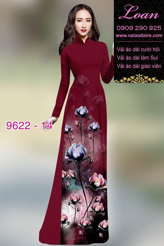 Vải áo dài hoa 3D