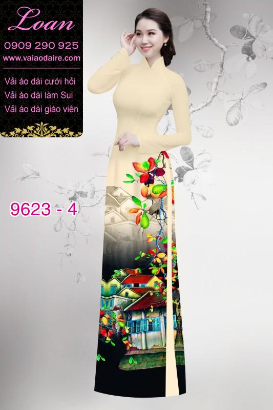Vải áo dài phong cảnh
