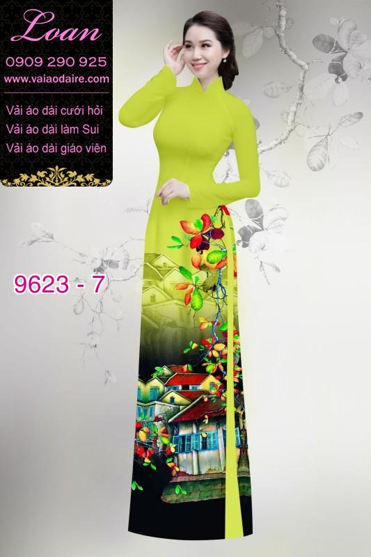 Vải áo dài phong cảnh