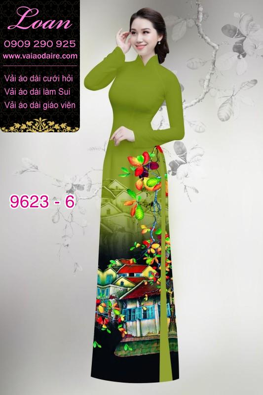 Vải áo dài phong cảnh