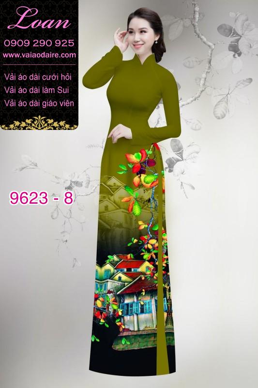 Vải áo dài phong cảnh