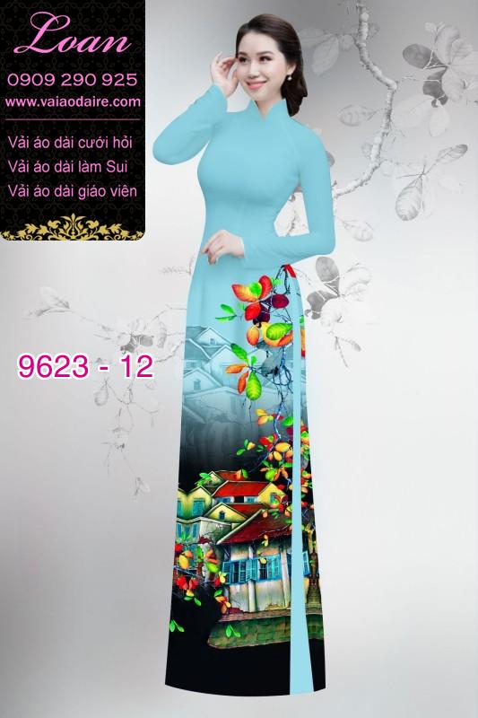 Vải áo dài phong cảnh