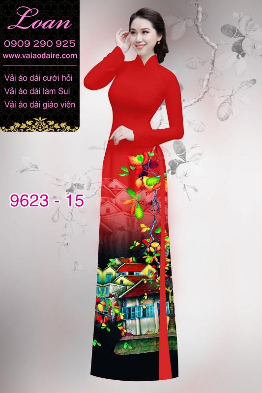 Vải áo dài phong cảnh