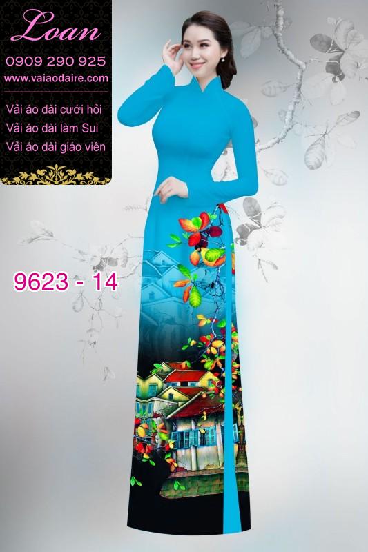 Vải áo dài phong cảnh