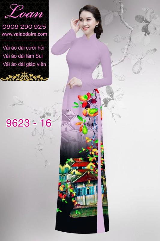 Vải áo dài phong cảnh