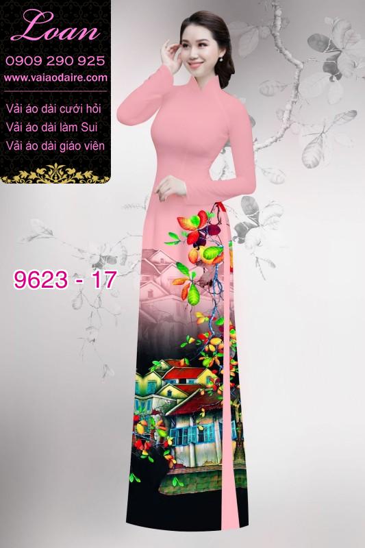 Vải áo dài phong cảnh