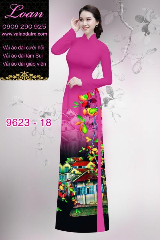Vải áo dài phong cảnh