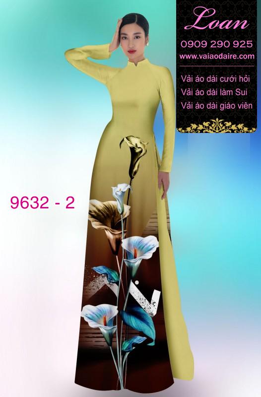 Vải áo dài hoa Thủy Vu