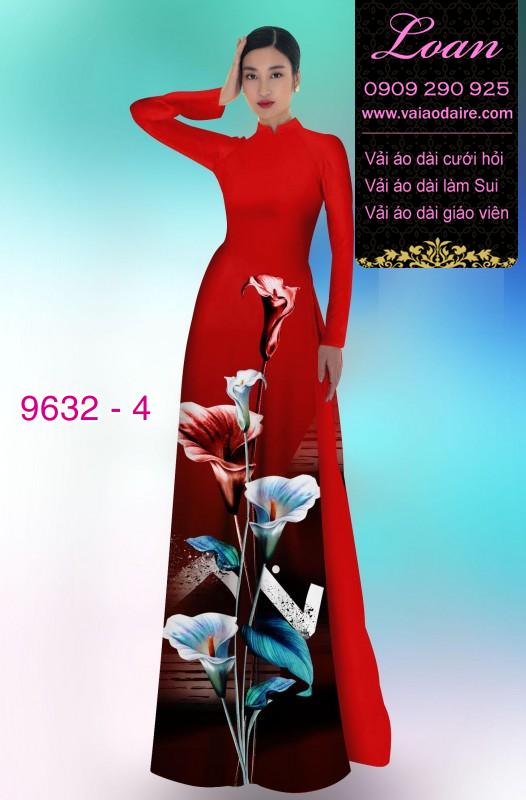 Vải áo dài hoa Thủy Vu