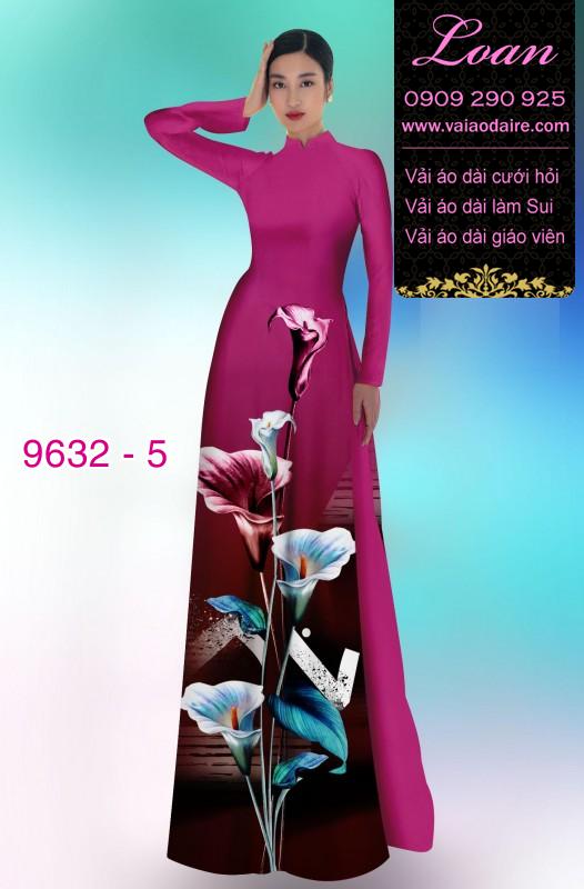 Vải áo dài hoa Thủy Vu