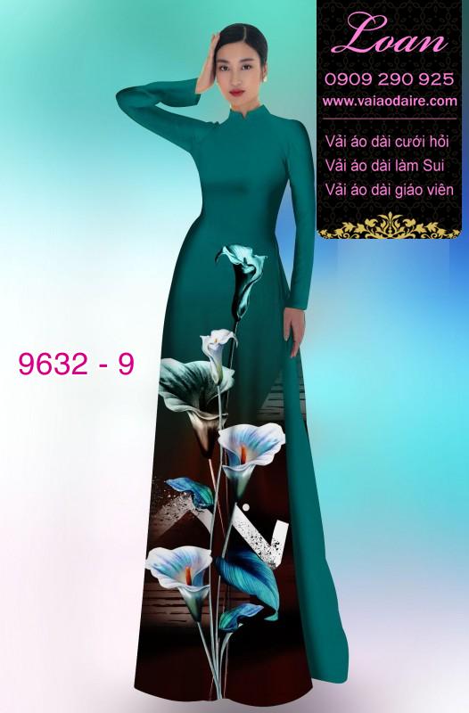 Vải áo dài hoa Thủy Vu