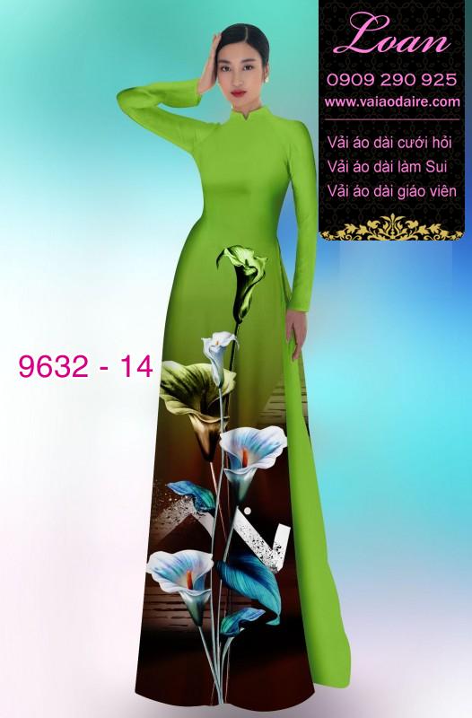 Vải áo dài hoa Thủy Vu