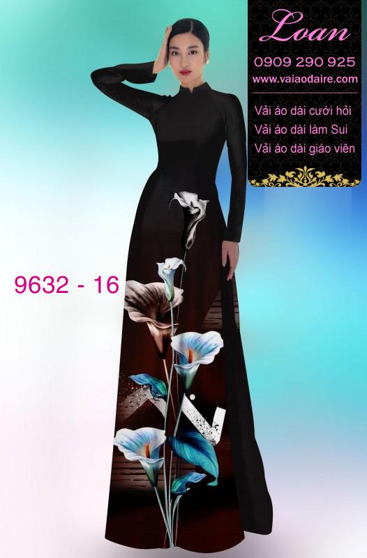 Vải áo dài hoa Thủy Vu