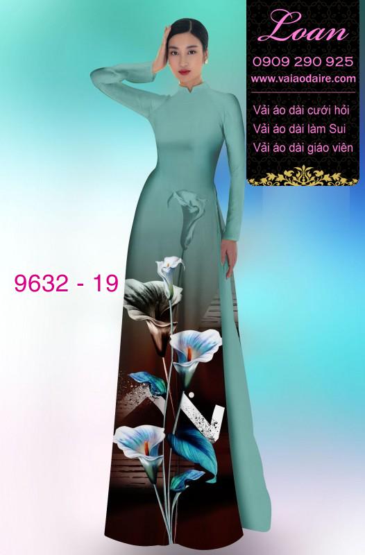 Vải áo dài hoa Thủy Vu