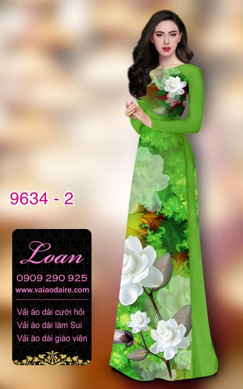 Vải áo dài hoa 3D Vải áo dài hoa 3D