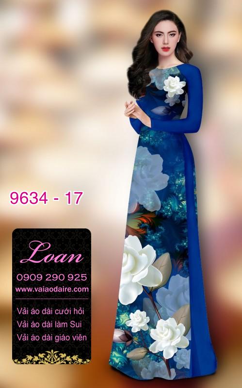 Vải áo dài hoa 3D Vải áo dài hoa 3D