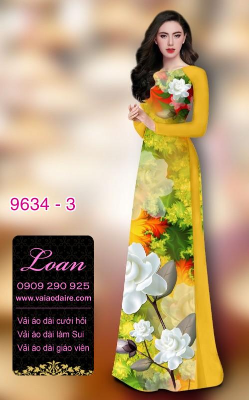 Vải áo dài hoa 3D Vải áo dài hoa 3D