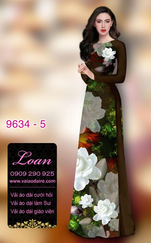 Vải áo dài hoa 3D Vải áo dài hoa 3D