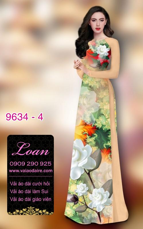 Vải áo dài hoa 3D Vải áo dài hoa 3D
