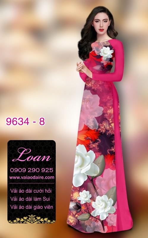 Vải áo dài hoa 3D Vải áo dài hoa 3D