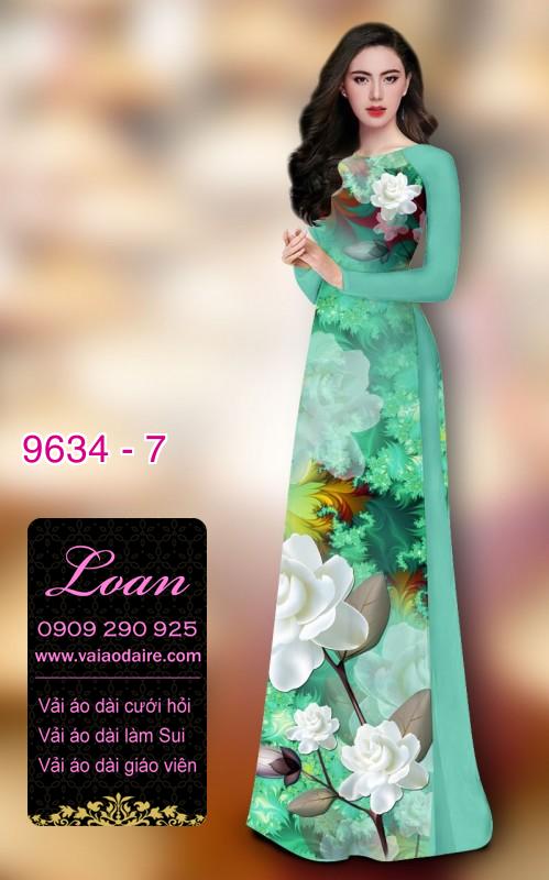Vải áo dài hoa 3D Vải áo dài hoa 3D