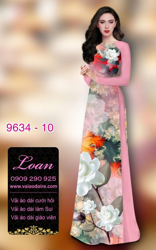 Vải áo dài hoa 3D Vải áo dài hoa 3D