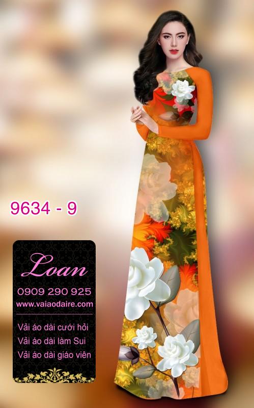 Vải áo dài hoa 3D Vải áo dài hoa 3D