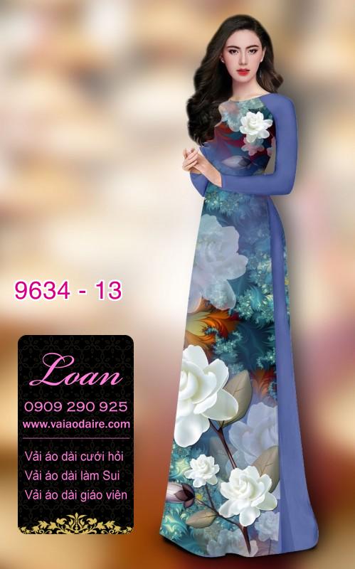 Vải áo dài hoa 3D Vải áo dài hoa 3D