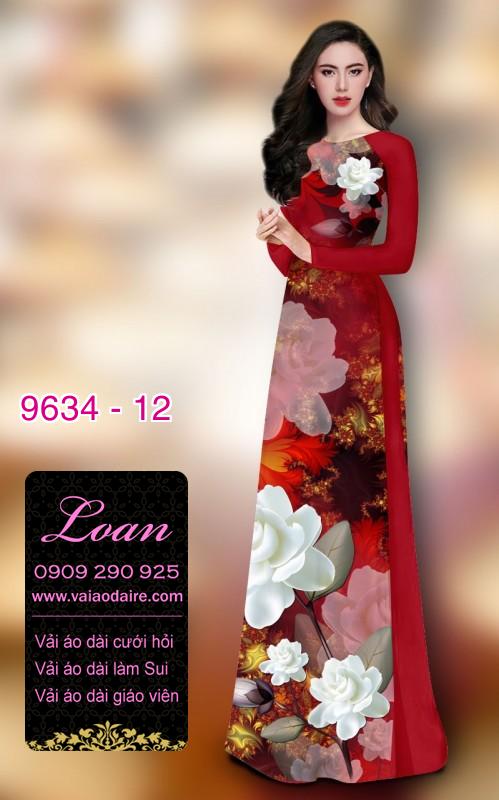 Vải áo dài hoa 3D Vải áo dài hoa 3D