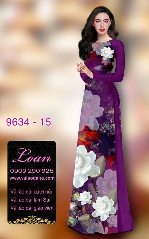 Vải áo dài hoa 3D Vải áo dài hoa 3D