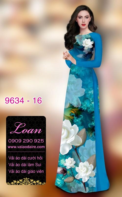 Vải áo dài hoa 3D Vải áo dài hoa 3D