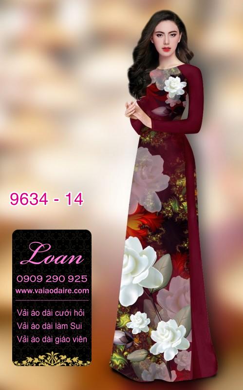 Vải áo dài hoa 3D Vải áo dài hoa 3D