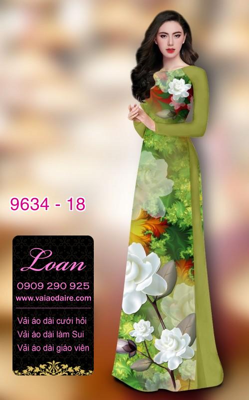 Vải áo dài hoa 3D Vải áo dài hoa 3D