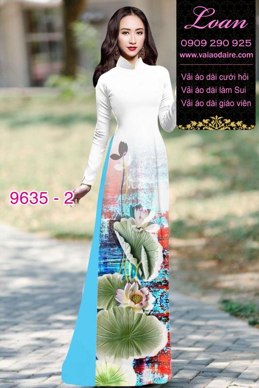 Vải áo dài hoa Sen Vải áo dài hoa Sen