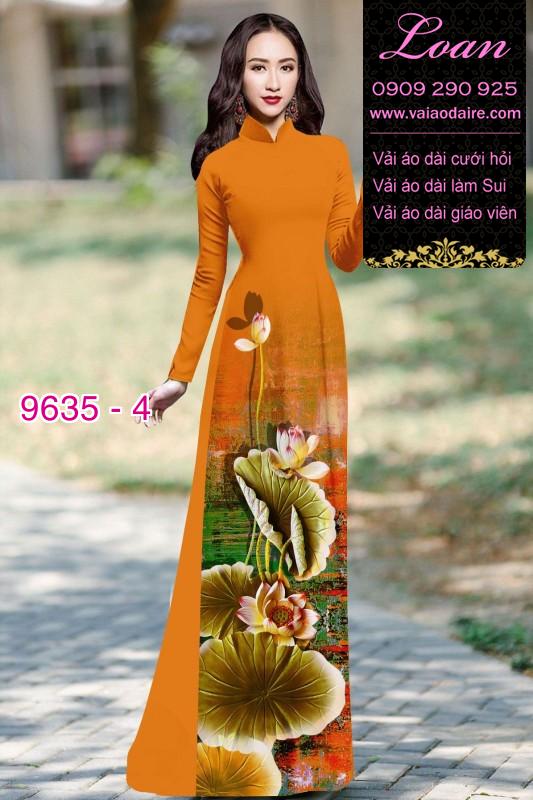 Vải áo dài hoa Sen Vải áo dài hoa Sen