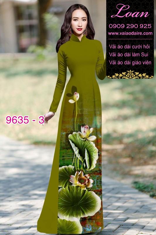 Vải áo dài hoa Sen Vải áo dài hoa Sen