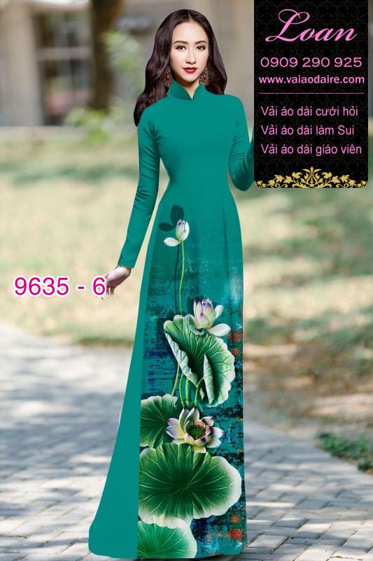 Vải áo dài hoa Sen Vải áo dài hoa Sen