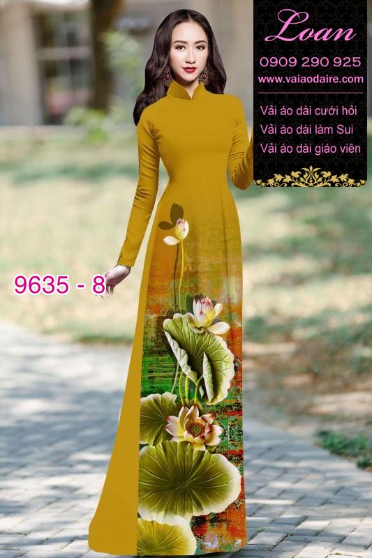 Vải áo dài hoa Sen Vải áo dài hoa Sen