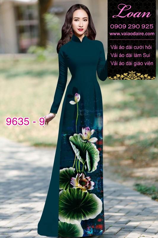 Vải áo dài hoa Sen Vải áo dài hoa Sen