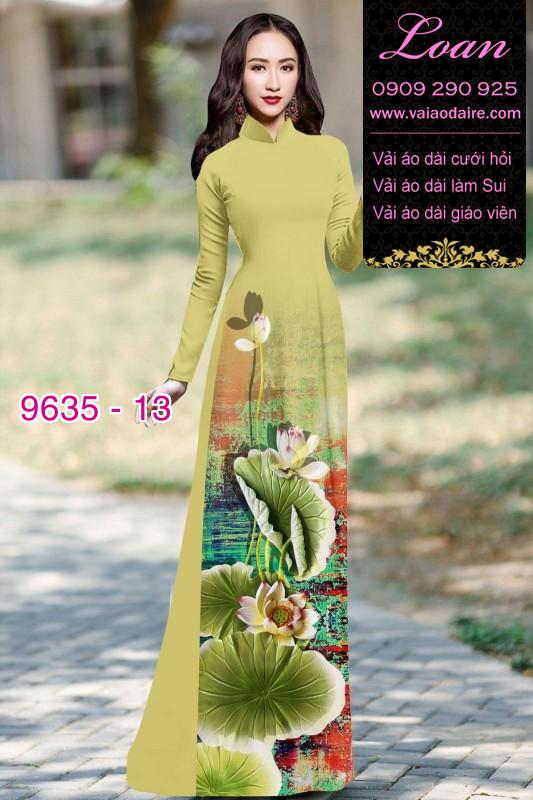 Vải áo dài hoa Sen Vải áo dài hoa Sen