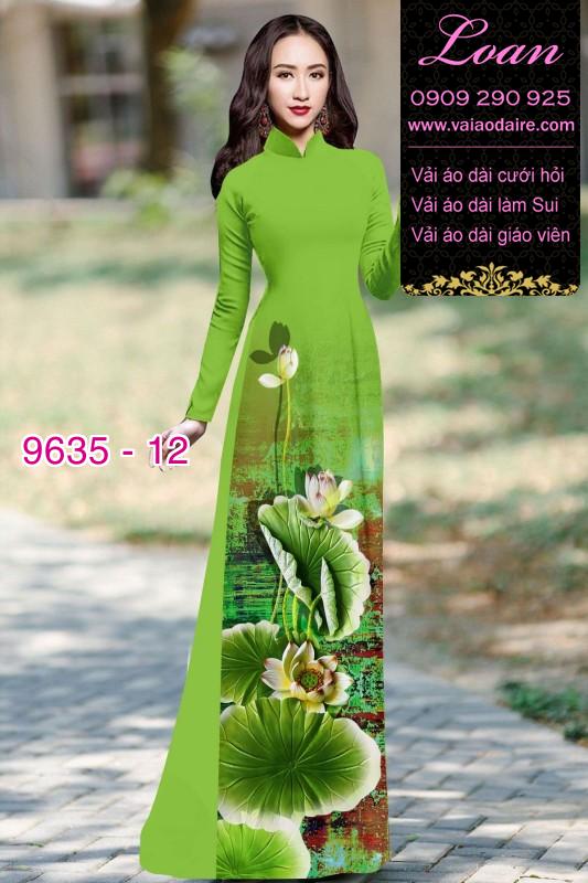 Vải áo dài hoa Sen Vải áo dài hoa Sen