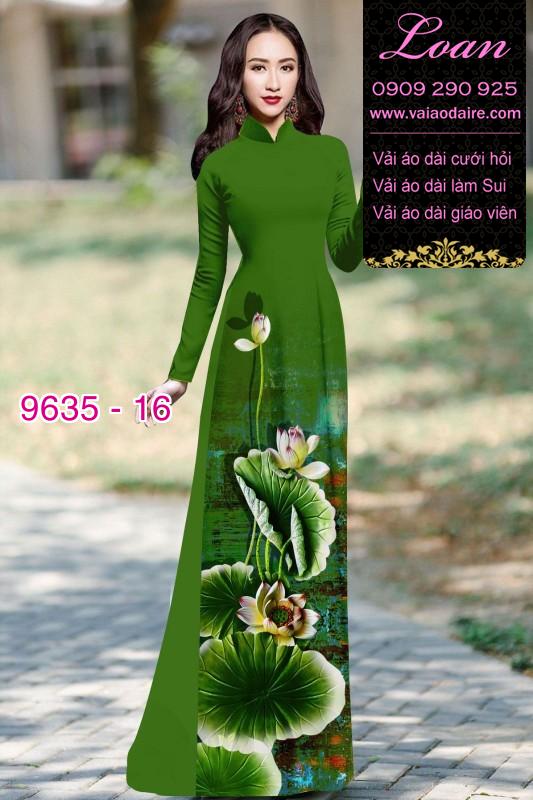 Vải áo dài hoa Sen Vải áo dài hoa Sen