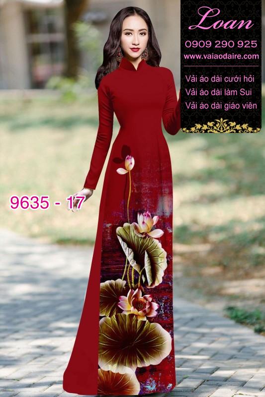 Vải áo dài hoa Sen Vải áo dài hoa Sen