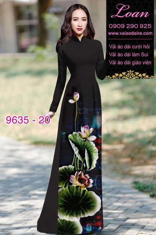 Vải áo dài hoa Sen Vải áo dài hoa Sen