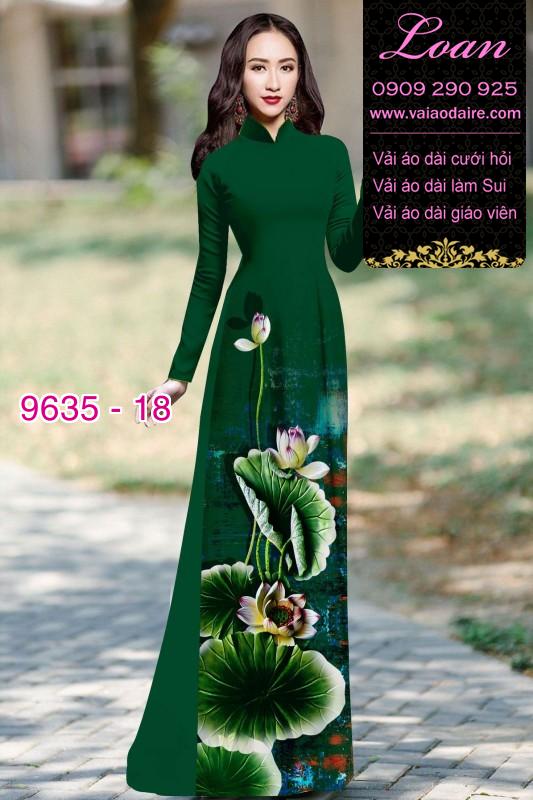 Vải áo dài hoa Sen Vải áo dài hoa Sen
