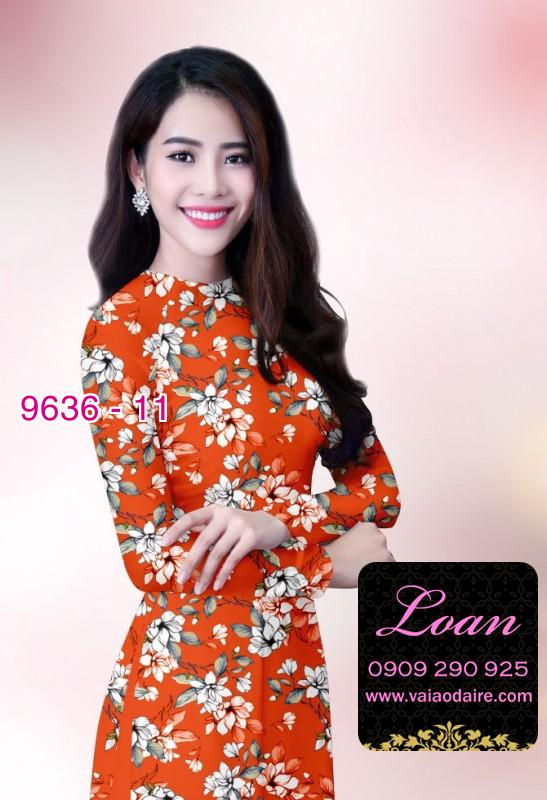 Vải áo dài hoa nhí