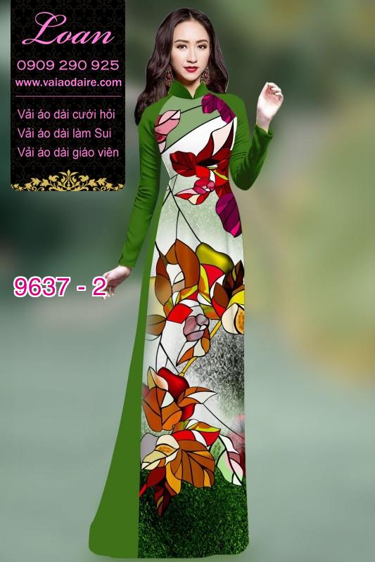 Vải áo dài hoa 3D