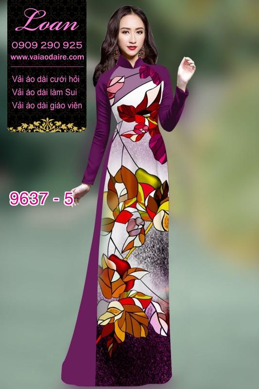 Vải áo dài hoa 3D