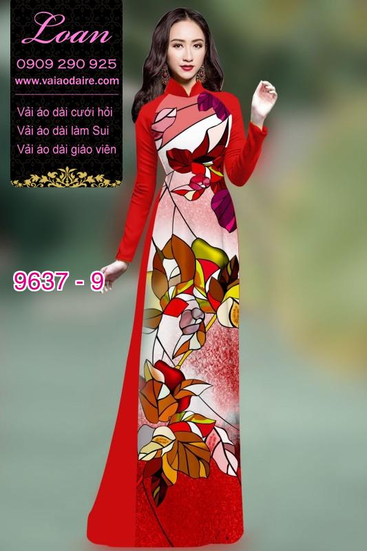 Vải áo dài hoa 3D
