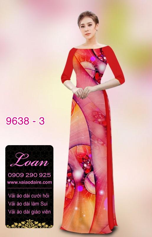 Vải áo dài hoa 3D